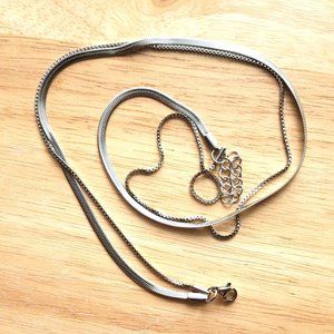 New Women's Fine Quality Fashion Stainless Steel Layered Necklace Two Strands